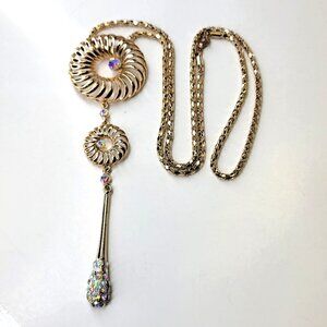 Gold Tone Long Necklace